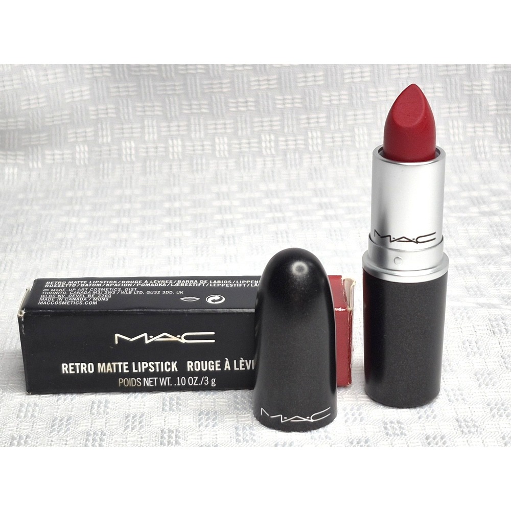MAC 707 Ruby Woo Red Retro Matte Lipstick .10 oz full size NEW in box